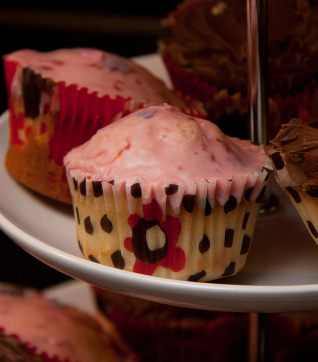 Cupcakes med jordgubbsfrosting