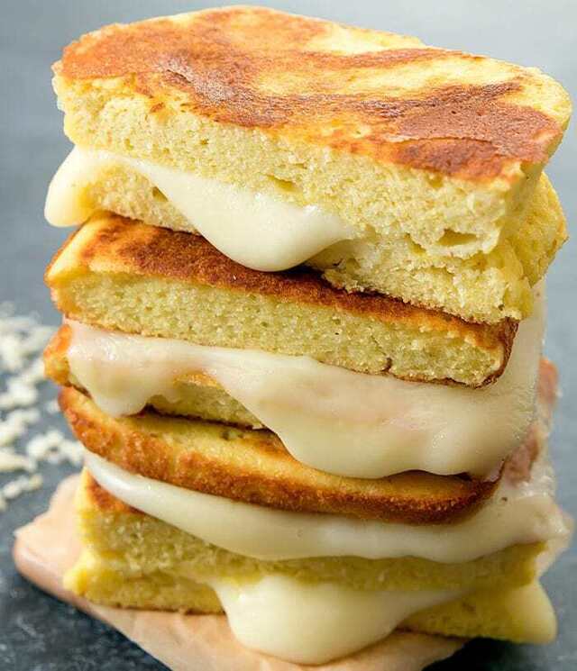Microwave Low Carb Bread Grilled Cheese