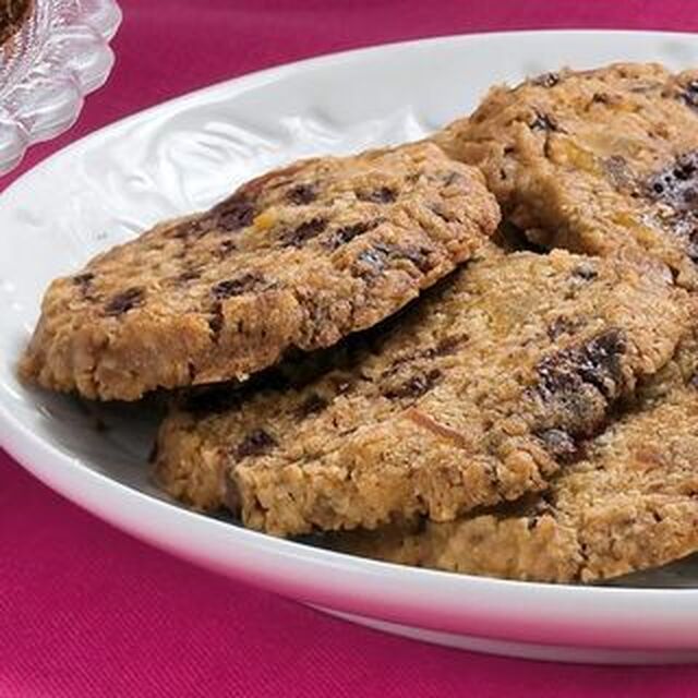 Cookies med choklad och tropical fruit