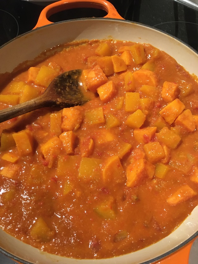 Butternut squash and sweet potato curry