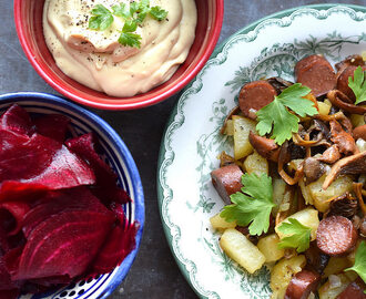 Månadens gröna: vegansk kantarellpytt