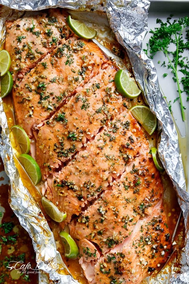 Honey Lime Garlic Butter Salmon