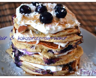 Pannkakssöndag: "Blåbär & kokosproteinpannkakor"