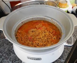 Magiskt god köttfärssås i Crock-Pot