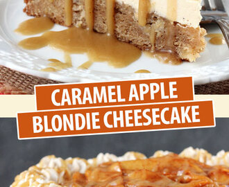 Caramel Apple Blondie Cheesecake