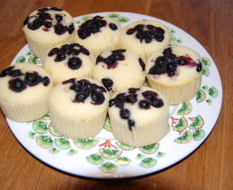 Goda blåbärsmuffins/cupcakes – mjölkfria, vetefria & glutenfria