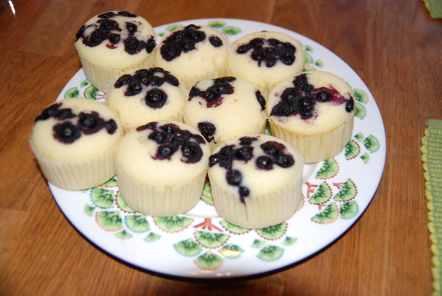 Goda blåbärsmuffins/cupcakes – mjölkfria, vetefria & glutenfria