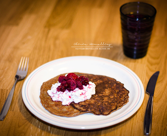 Chocolate Protein and Banana Pancakes