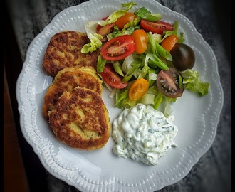 Kikärtsbiffar med tzatziki alá Lena