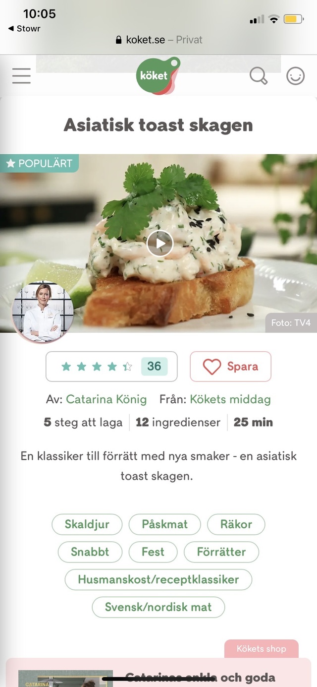 Asiatisk Toast Skagen