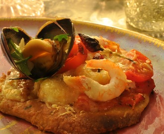 Husmors minipizza frutti di mare med hemodlad tabasco