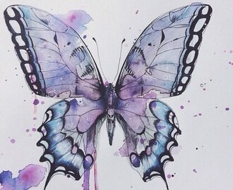 butterfly, art, and draw image