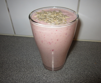 Hallon- och banansmoothie