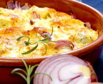 Bottenlös quiche med kronärtskocka