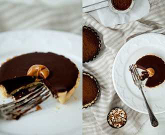 Chokladtarte med Dulce de Leche - Dulce de Leche Chocolate Tarte