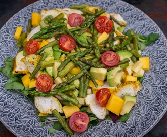 Kyckling- och mangosallad  med mangodressing