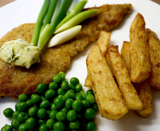 Wienerschnitzel med perfekta pommes frites