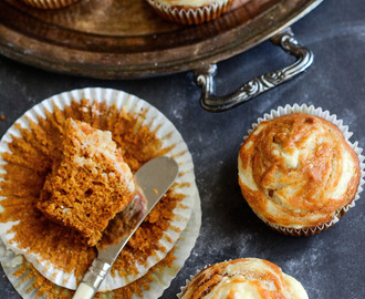 Pumpkin Cream Cheese Swirl Muffins