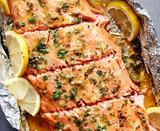 Honey Garlic Butter Salmon In Foil