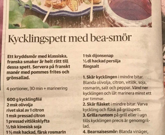 Kycklingspett med beasmör