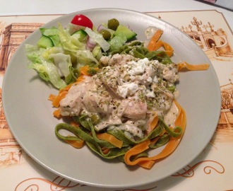 Recept: Grekisk kyckling med fetaost och oliver