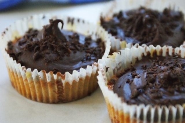 Banan-choklad cupcakes