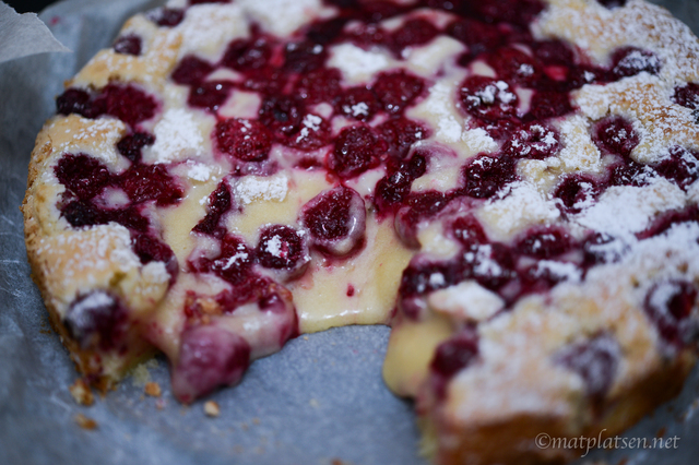 Kladdig hallonkladdkaka