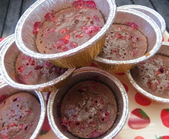 Lingonkladdkakemuffins