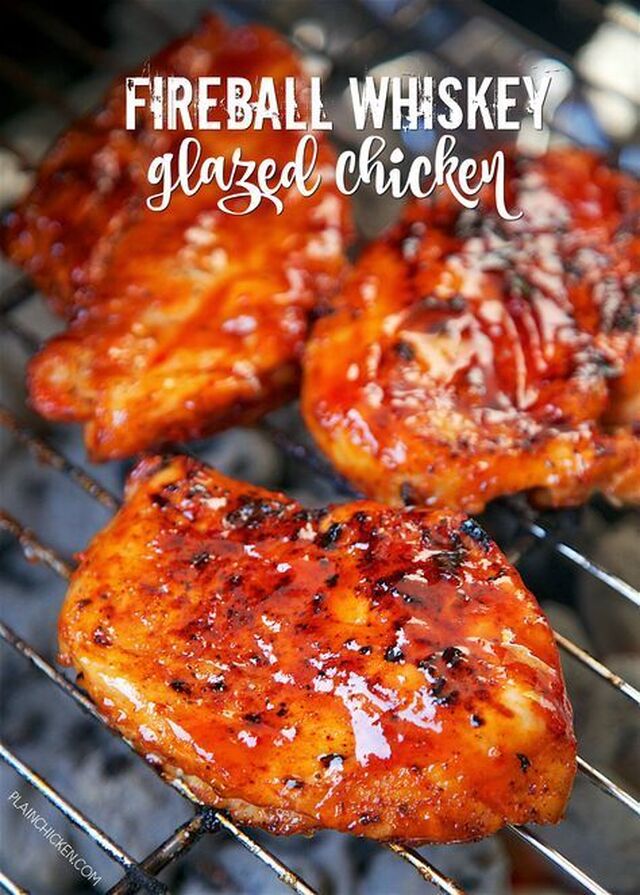 Fireball Whiskey Glazed Chicken | Plain Chicken | Recipe | Winter grilling recipes, Foil grilling recipes, Bbq recipes
