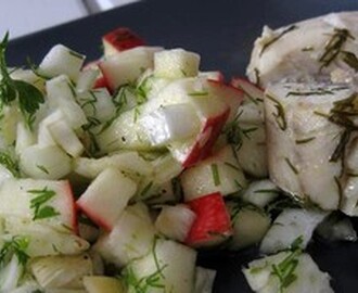 Äppel och fänkålsallad till fisk