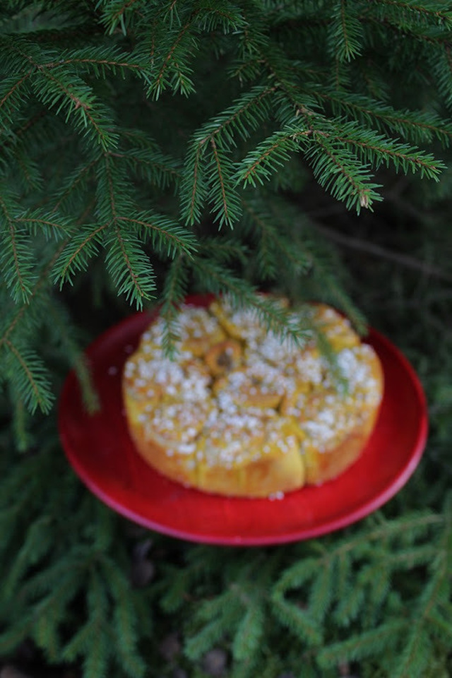 Första Advent – superenkel butterkaka utan jäst med smak av saffran & mandel
