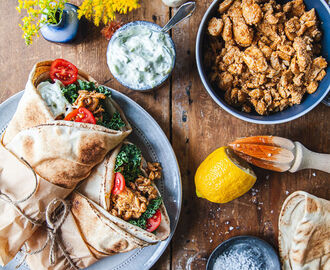 Kycklinggyros med tzatziki