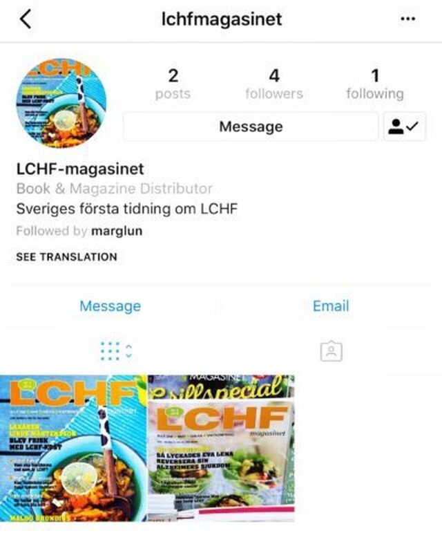 LCHF magasinet – i lådan o på insta