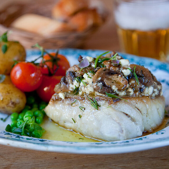 Fina fisken med svamptäcke