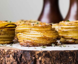 Crispy Parmesan Potato Stacks