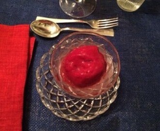 Rårörd lingonsorbet