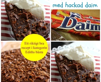 Kladdkaka med hackad daim