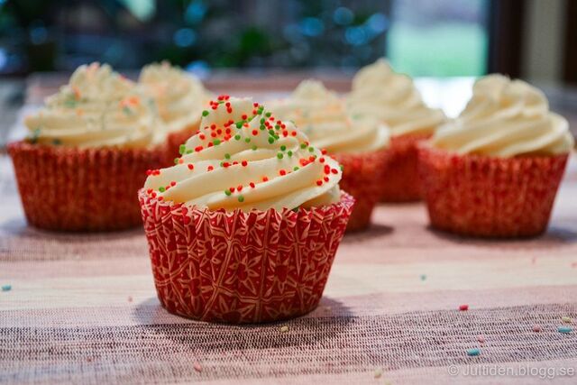 Cupcakes med Marshmallow frosting!