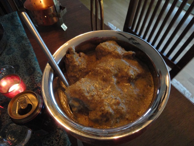 Green Chicken Korma, Chicken Rizzala (Bhopal)