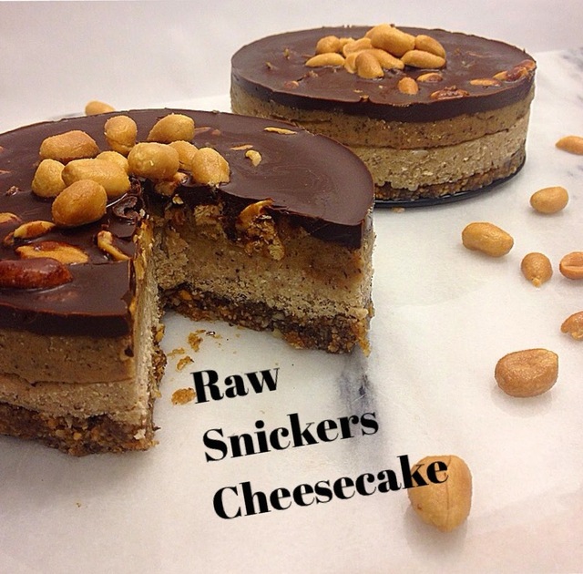 Raw Snickers Cheesecake