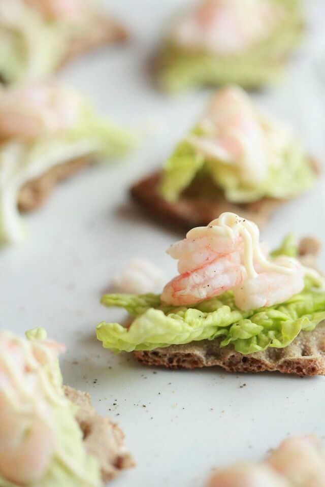 mini shrimp sandwiches