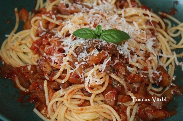 Pasta med aubergine