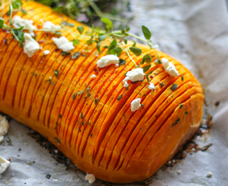 HASSELBACKSPUMPA MED CHILI, TIMJAN OCH GETOST