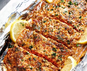 Baked Honey Garlic Salmon in Foil