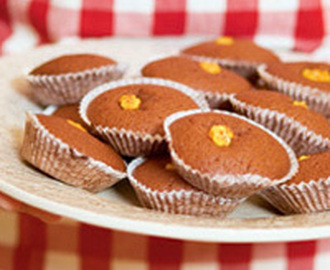 Chokladmuffins med saffransfyllning