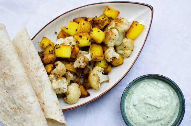 Potatis och blomkål med Indiska smaker