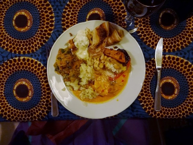 En afrikansk middag med många rätter
